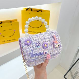 2023 New Star Dailou Children's Small Bag Stylish Princess Pearl Handbag Fashion Girl Crossbody Bag Trendy