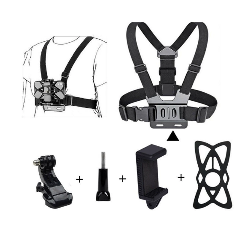 DJI, совместимая спортивная камера, нагрудный ремень, держатель для телефона, трубка, комплект, (торговля пограничная)