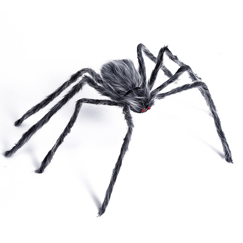 Halloween spider decoration props, ghost festival pranks, glowing simulated plush spider, escape room, haunted house venue decoration