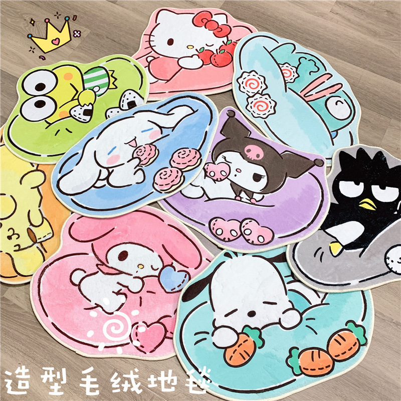 漫画の倉庫のかわいい洛米の寝室はカシミヤのベッドのサイドのじゅうたんの家庭の子供の部屋の客間のお茶のいくつかの柔らかい異形のじゅうたんをまねます。|undefined