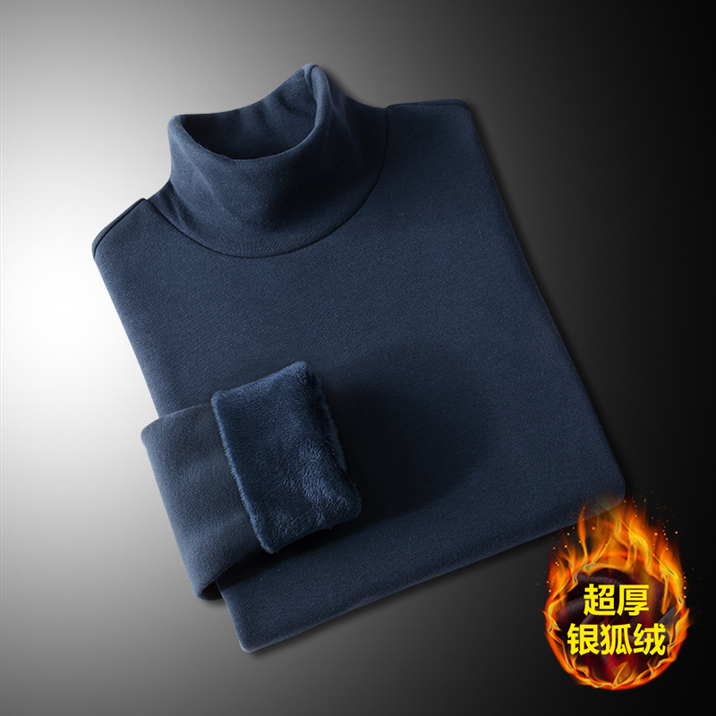 슈퍼 두꺼운 실버 폭스 벨벳-네이비