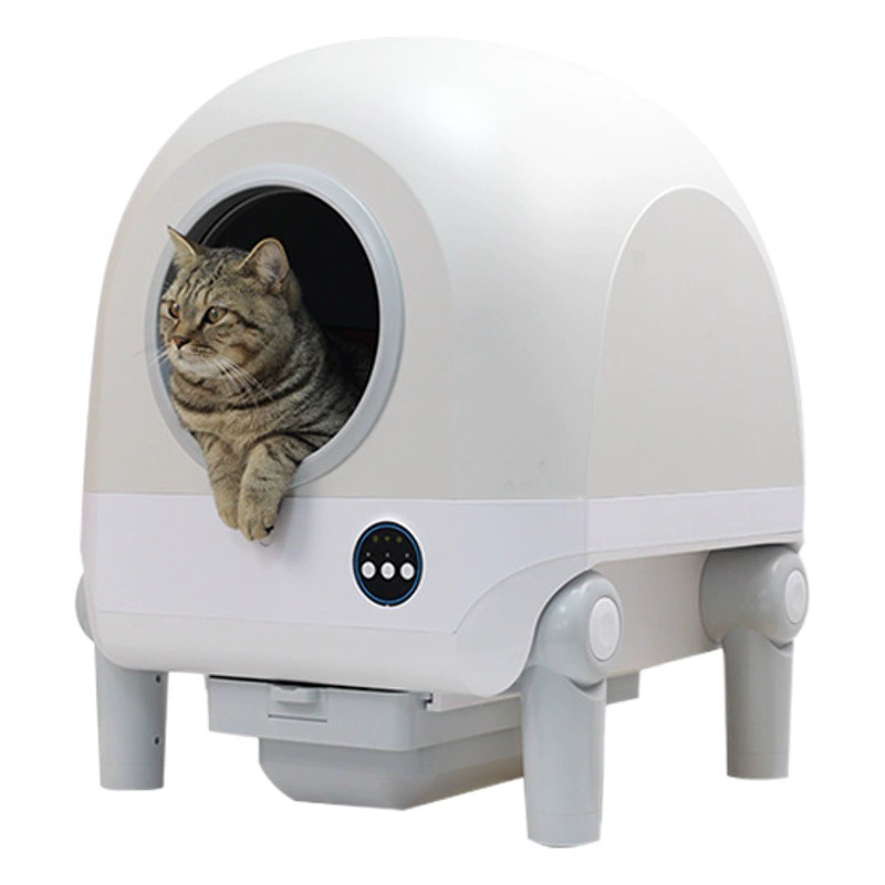 Умный лоток для кошек, закрытый, большой емкости, с дистанционным управлением через мобильный телефон, полностью автоматический туалет для кошек, с дезодорирующим внутренним отсеком, самоочищающийся