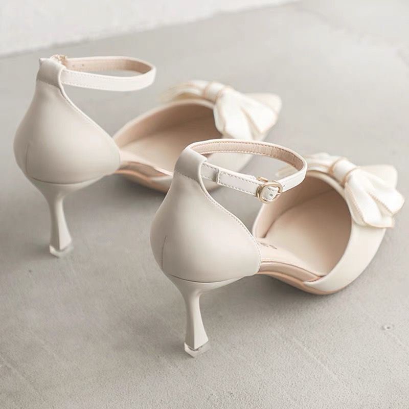 Sandalias Cerradas de Tacón Alto de Tejido con Punta Afilada y Tacón Delgado para Mujer de Verano image 3