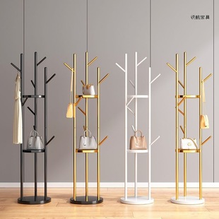 Light luxury coat rack bedroom household hanger living room simple modern floor vertical yard clothes rack