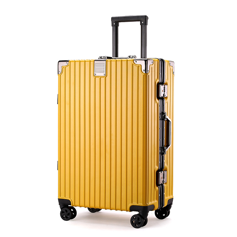 Nuevo marco de aluminio de gran capacidad caja de la carretilla rueda universal de alto aspecto maleta de viaje 24 pulgadas Contraseña de bloqueo de embarque caso