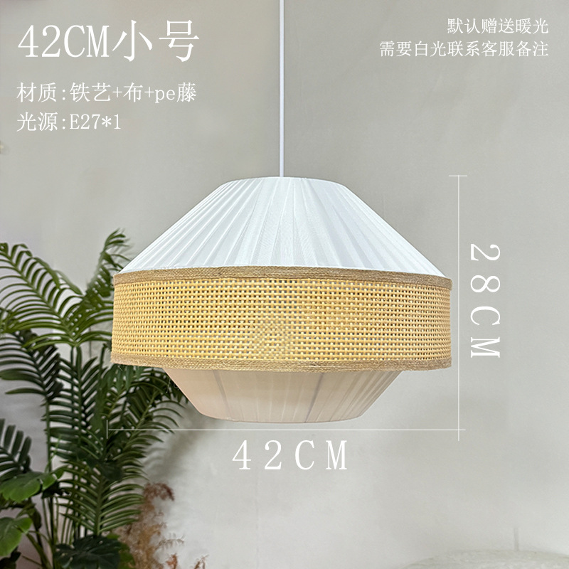 Sala de estar simple y creativa moderna Hotpot tienda de lámparas de tela personales hotel de estilo japonés restaurante lámpara de cama