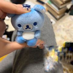 リラックマペンダント 7色手玉一滴の涙 ダークブルー 小鼻ぬいぐるみ ペンダント 誕生日プレゼント