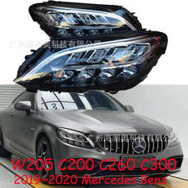 适用于奔驰C级W205大灯前照灯LED雾灯2019~2020款C200 C260 C300