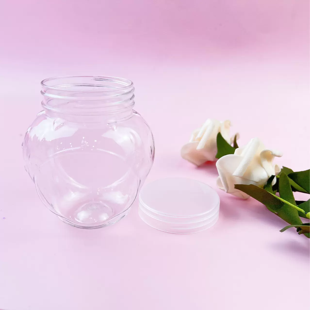 现货 pet水晶泥新款起泡胶瓶子草莓瓶透明异形瓶水晶泥罐厂家供应