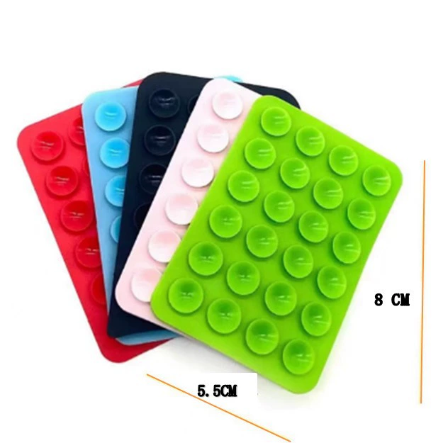 Silicone Phone Holder Pad — Double-Sided Non-Slip Rectangular Adhesive Grip, 8×5.5×0.25 cm