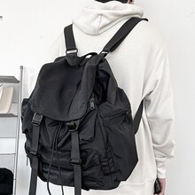 双肩包女大容量简约潮流休闲轻便旅行双肩背包高级感男士背包