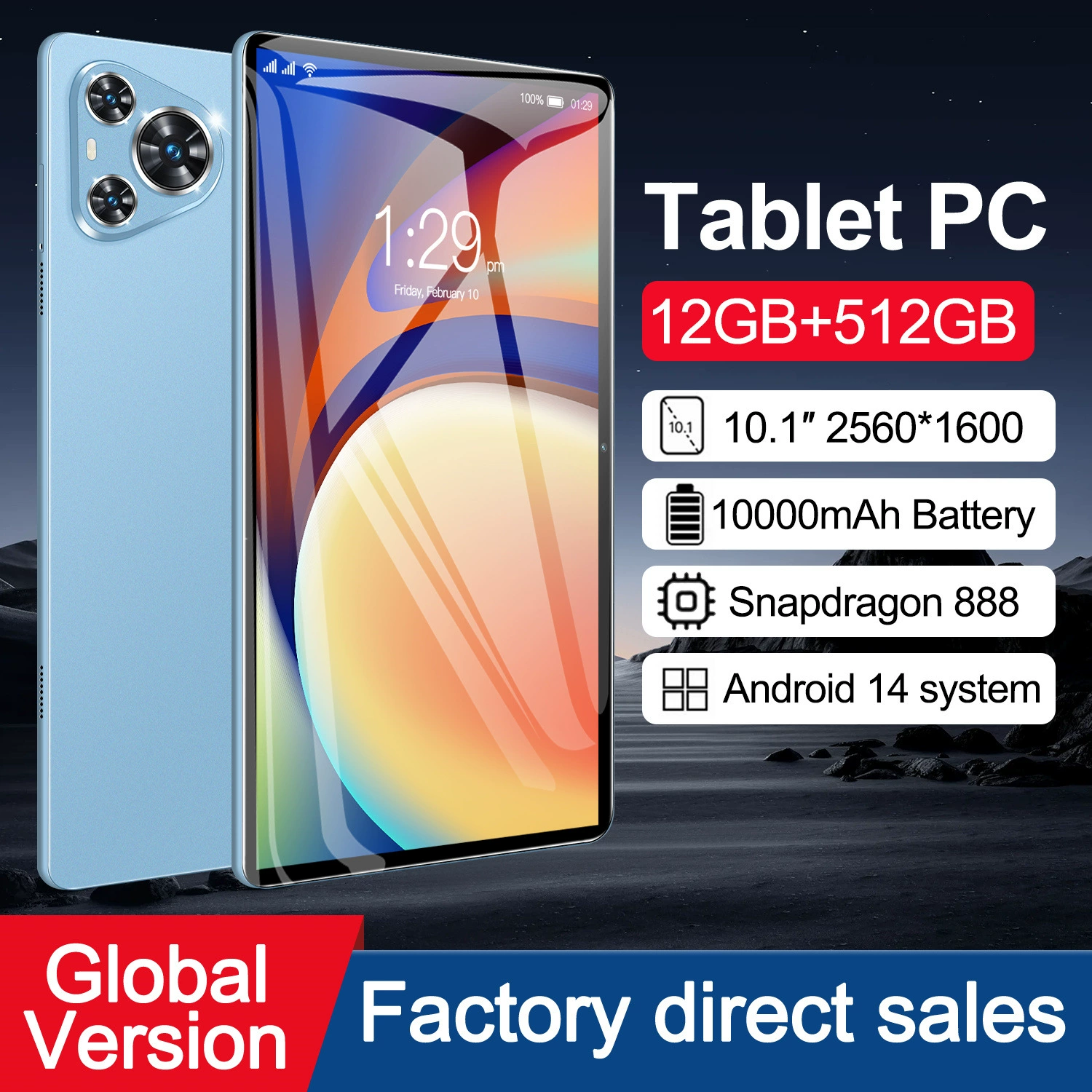 2024 кроссбордер горячий продажа новый P70 планшет ПК IPS экран 10.1 дюймов Android планшет ПК производитель наличный запас