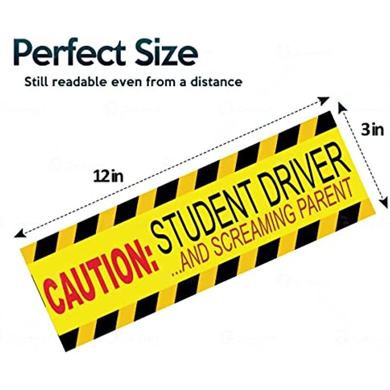 Caution Student Driver And Screaming Parent Funny Sticker Car Accessories Caution Student Driver And Screaming Parent Funny Sticker Car Accessories