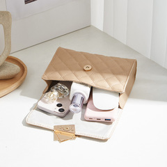 小香風菱格鏈條包包女2023新款百搭斜挎包chic韓版休閒小方包批發