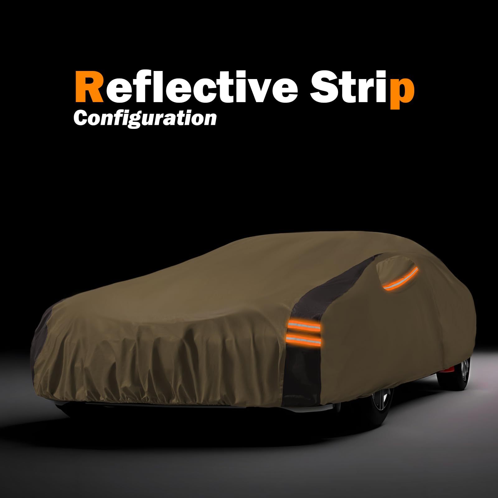 跨境新款车罩PEVA防水全车外罩户外防雪防晒防紫外线带拉链防尘罩