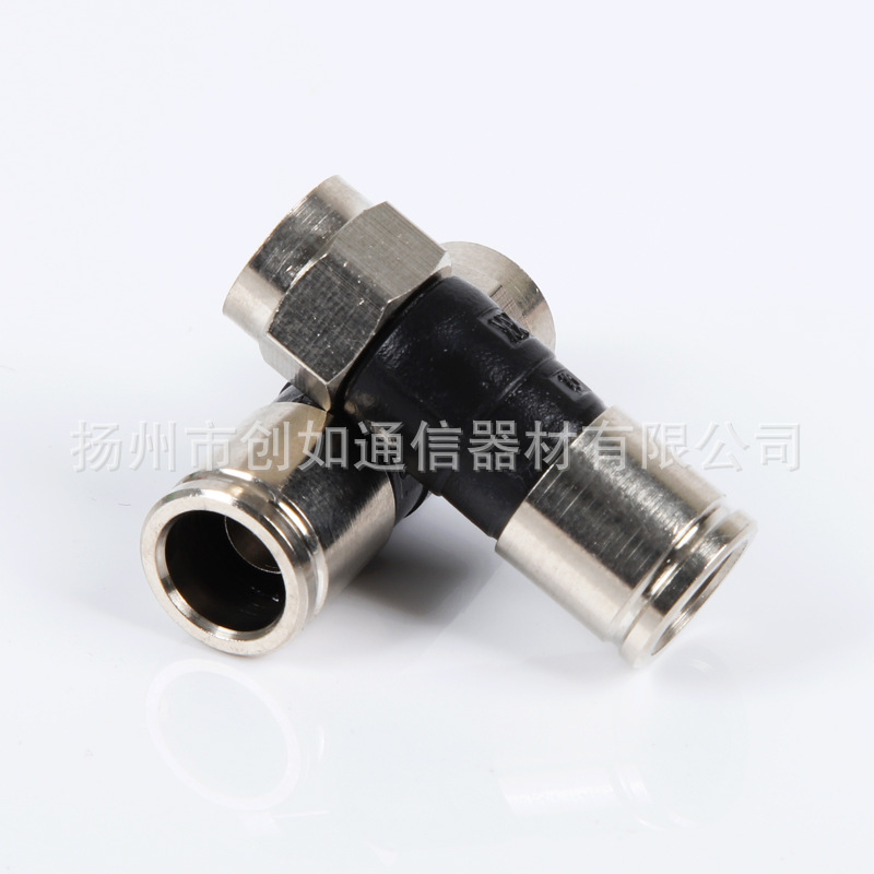 Factory wholesale British standard RG6 extruded 32mm F head waterproof full copper coaxial connector crimp head cable connector