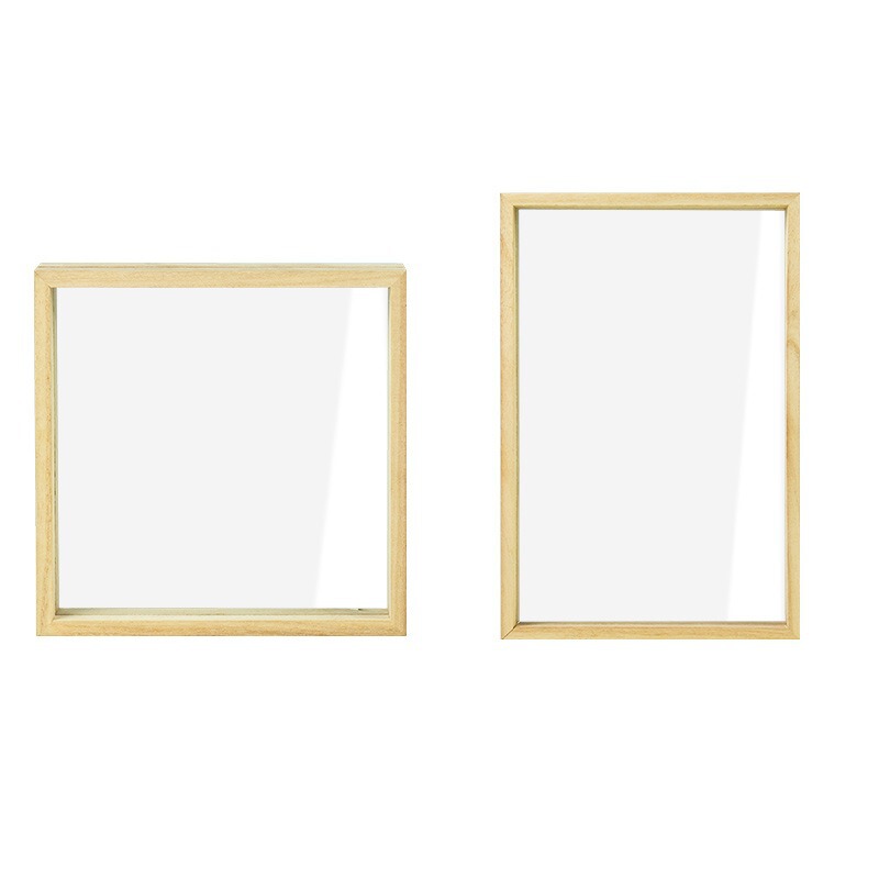 ガラス透明木製額縁アクリル板立体アート diy 絵画フォトフレーム子供の手作り材料卸売|undefined