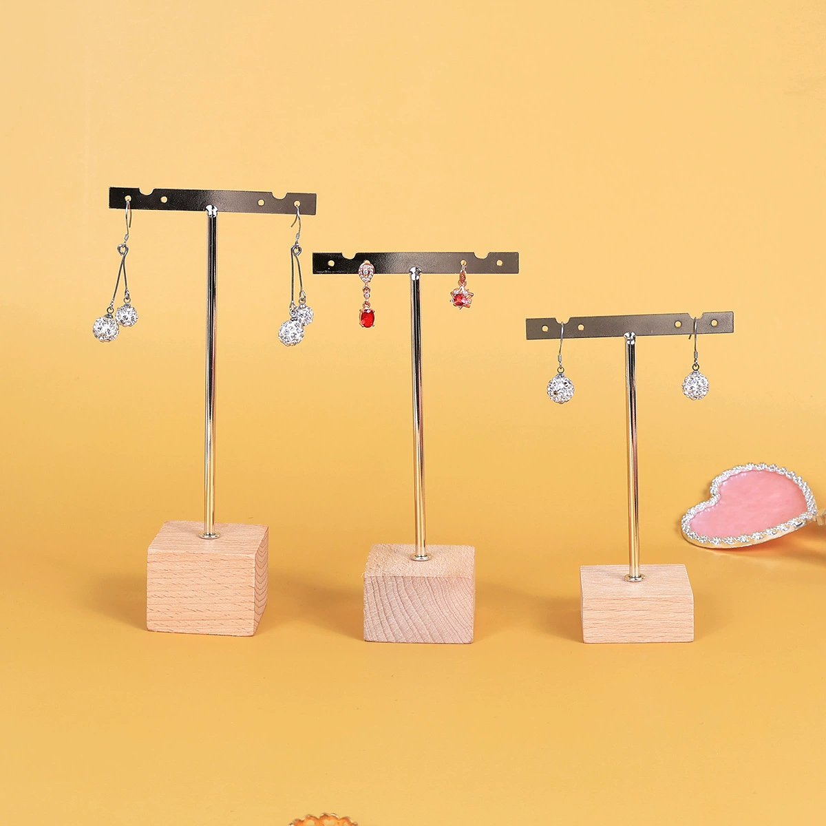 Earrings, square stand, accessory, jewelry