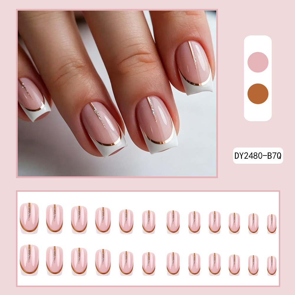 Desgaste de uñas falso transfronterizo de uñas de longitud media pieza de uñas desmontable pieza de uñas producto terminado uñas al por mayor