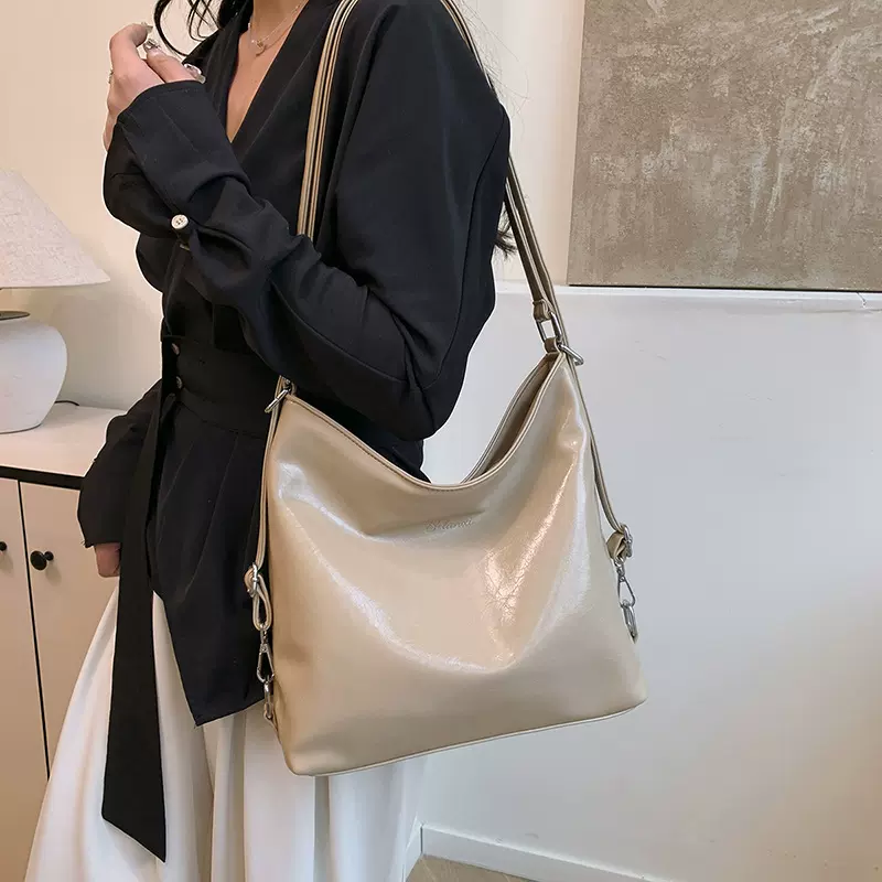 法式大容量洋气托特包时尚通勤单肩包复古美拉德多用双肩斜挎包女