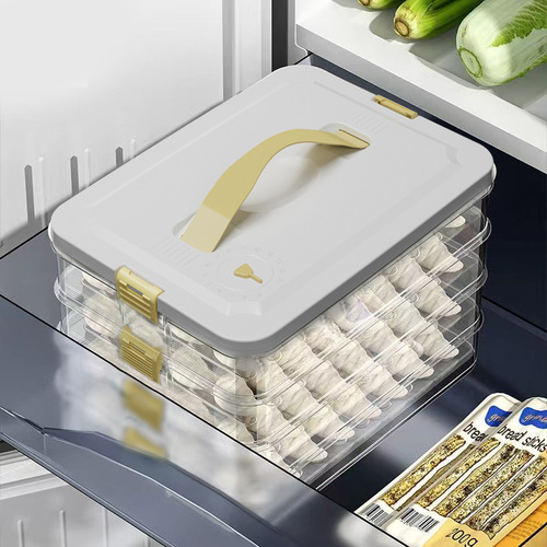 Dumpling box food-grade freezer refrigerator storage box household multi-layer crisper kitchen wonton dumplings quick-frozen special