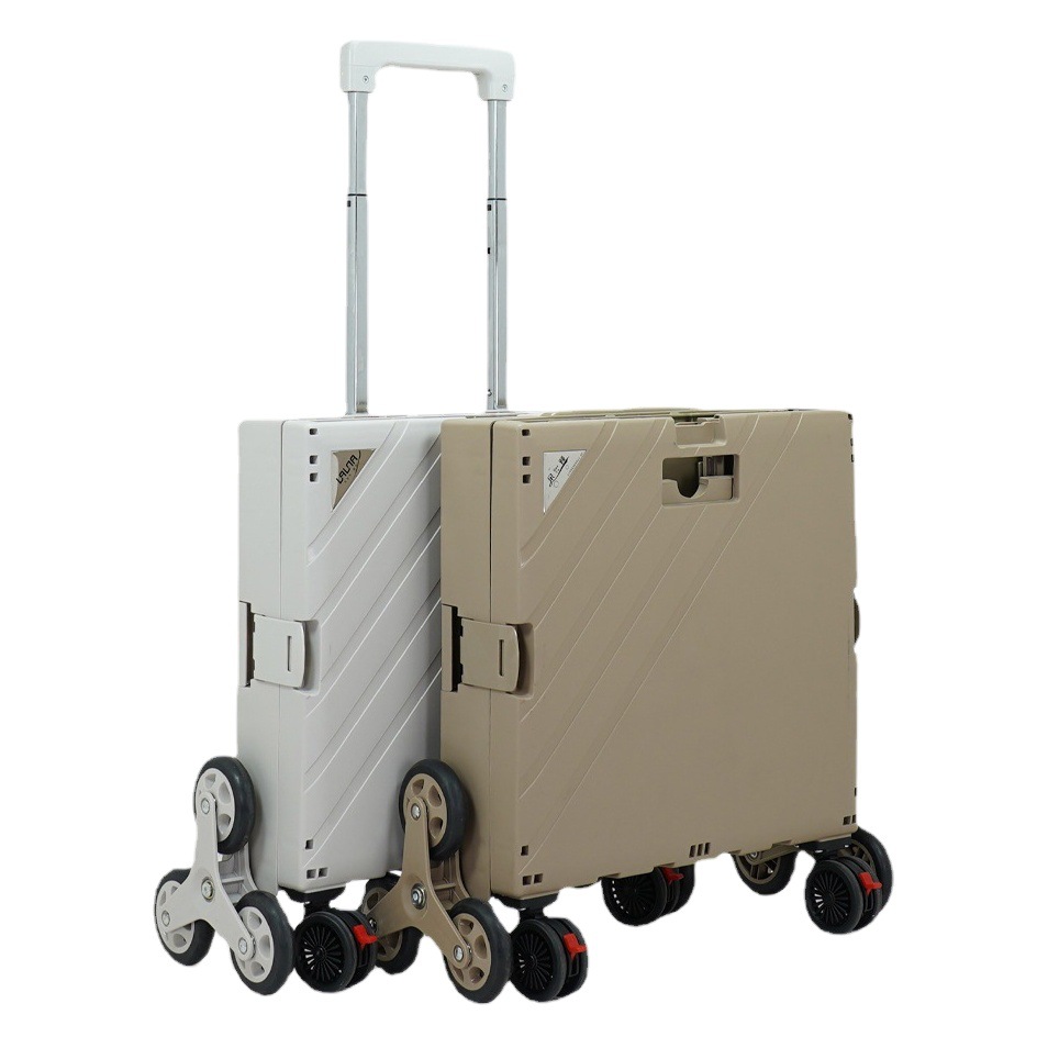 Outdoor Camping Cart, Pull Cart, Foldable, Portable, Large-Capacity Storage Rack, Multi-Functional Camping