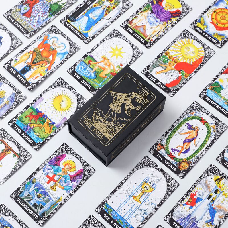 Authentic Gold Foil Pet Classic Waite Tarot Cards, Tarot, Cross-Border E-Commerce Exclusive Product, Gold Stamping, Educational