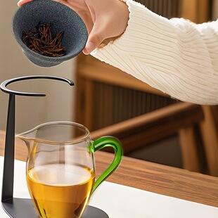 Mineral Non-Porous Tea Strainer Integrated Fair Cup Coffee Filter Funnel Tea Set Accessories Ceramic Tea Filter Bubble Tea