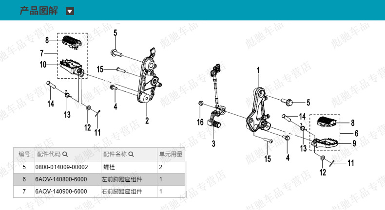 Original Genuine 450Mt Cf400-8-8A Foot Pedal Combination 800Mtx Footrest Pedal Accessories