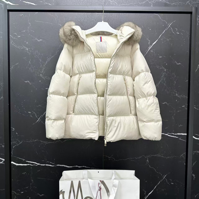 Mengkou Laichefur Fox Fur Large Fur Collar Women's Hooded A-Shaped Winter Warm down Jacket