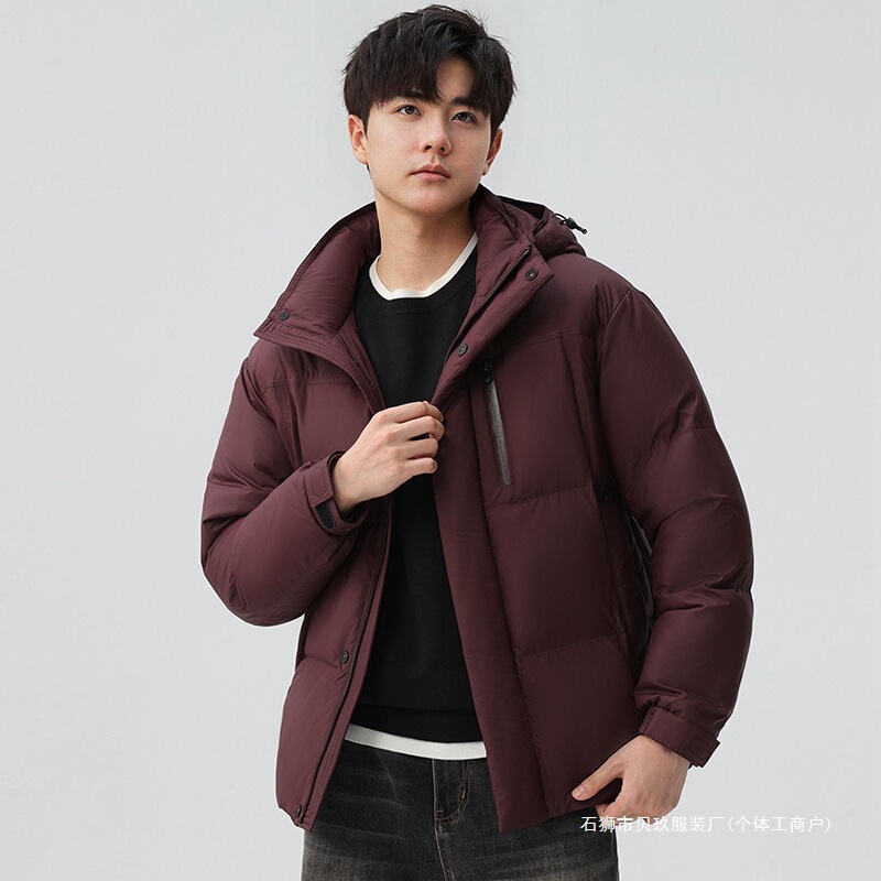 Cross-Border Men's Hooded Cold-Proof down Jacket Winter New High-End Thickened National Standard Cold-Proof and Warm Bread down Jacket