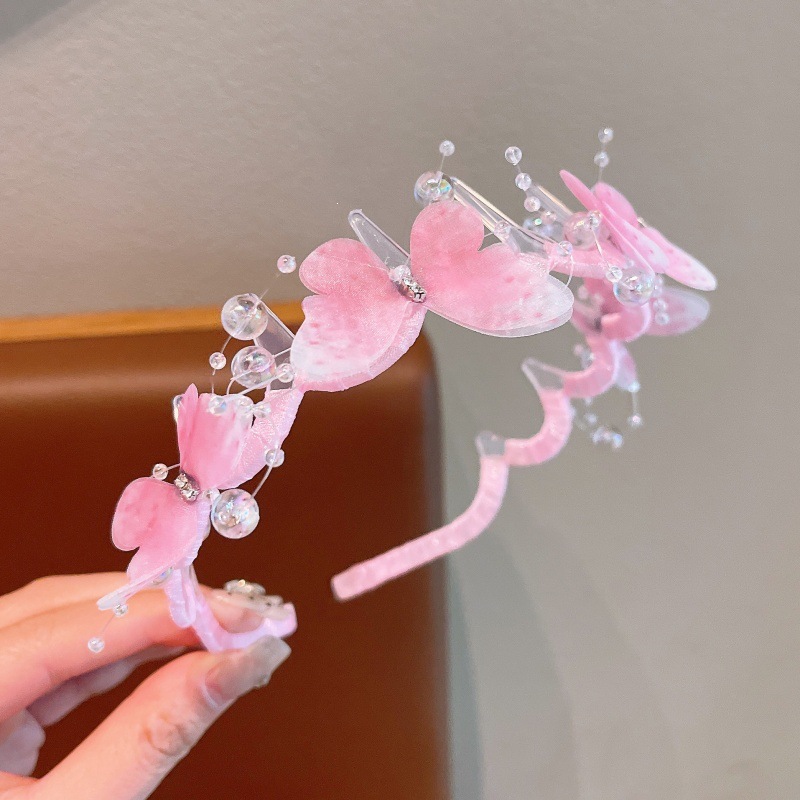 Butterfly Hair Band de color rosa