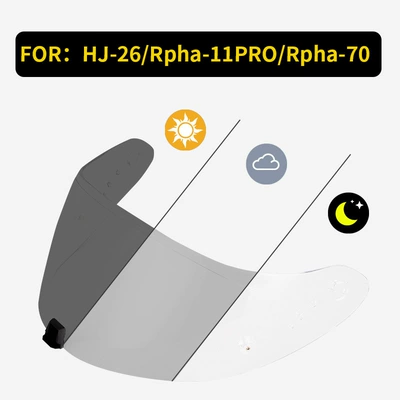 Dəbilqə (Kaska) aksesuarları: Motorcycle Helmet Lens - photochromic-lenses-transparent-to-light-brown