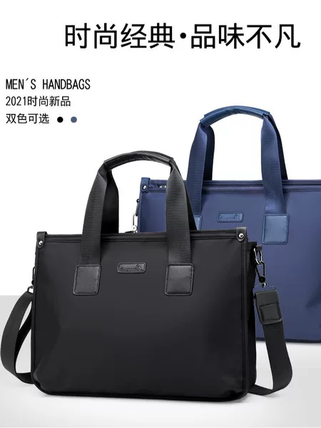 New Oxford Cloth Multi-Layer Large-Capacity Handbag, Business Trip Laptop Bag, Commuting Crossbody Men's Briefcase