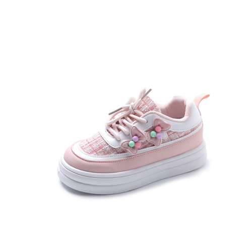 Children's sneakers new style 2024 autumn comfortable flower girls casual shoes student fashion sports shoes children's shoes