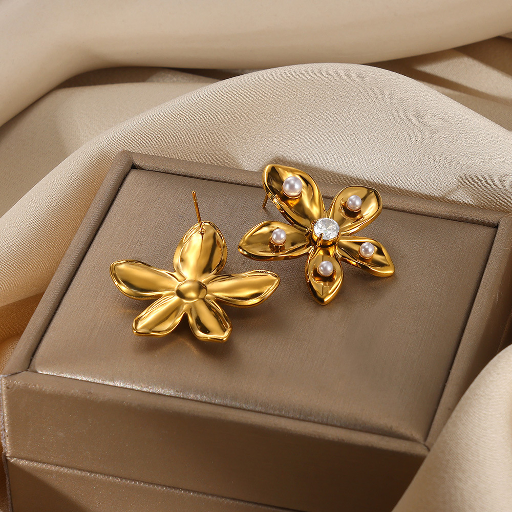 5g Weight 0.03µm-0.05µm Gold Plating Thickness PVD Coated Gold Plating Process 304 Stainless Steel Ear Needle Material Real Gold Plated Plating Material Zircon Inlay Material Dangling Earrings Classification 1 Pair Quantity Holiday, Daily Occasion 304 Stainless Steel Material Flower, Shell Pattern Women's Gender Vacation, Simple Style Style Waterproof Non Tarnish, Inlay Craft PVD Coated Real Gold Plated Flower Shell 304 Stainless Steel Vacation Simple Style Waterproof Non Tarnish Dangling Earrings 12