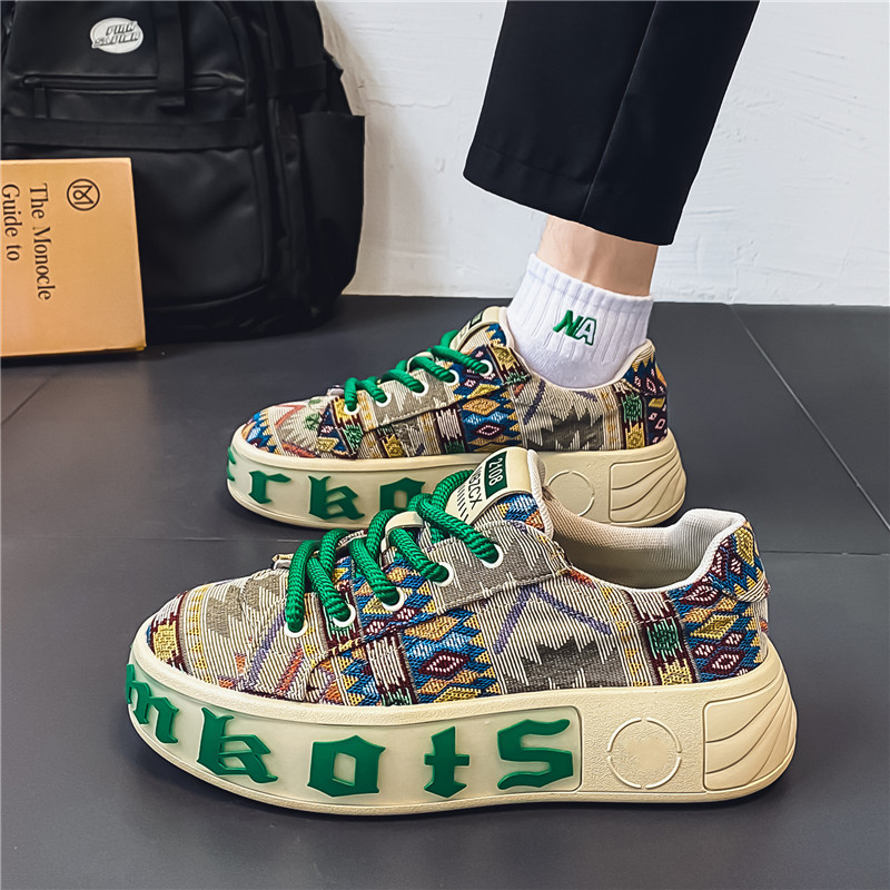 Paksu tallaga laud 2024. aasta uutele suvekingadele, mis on hingavad, kõrgust suurendavad ja libisemiskindlad ning sobivad meestele vabaaja ja isikupärased trendikad kingad._voghion.com