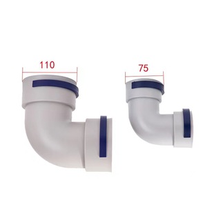 Fresh Air System Pe Pipe Auxiliary Materials 90 Degree Horizontal Elbow Fresh Air System Accessories High Temperature Resistance and Corrosion Resistance