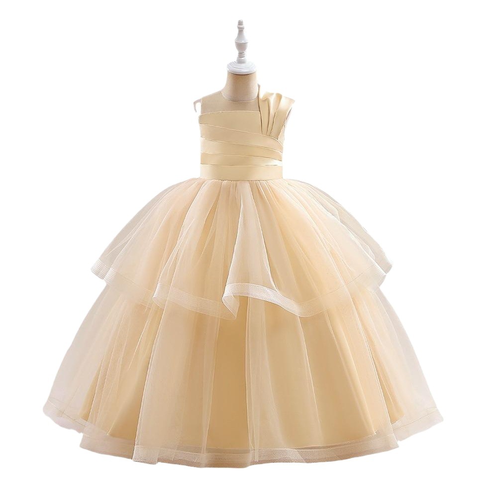 Vestidos formales para niñas de estilo europeo y americano, vestidos de boda para niñas, vestidos largos para presentaciones de piano, vestidos tutú de boda.