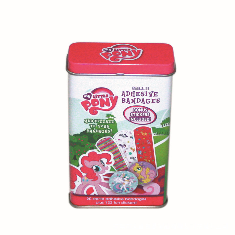 创可贴包装铁盒生产厂家 卡通图案创伤贴包装铁盒厂家