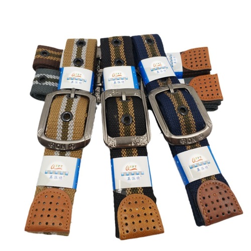 Factory direct sales men's pin buckle canvas belt youth casual all-match jeans belt tactical belt waist belt