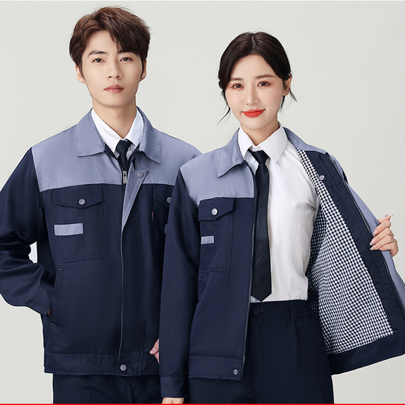 Trajes de trabajo primavera y otoño manga larga doble capa gruesa resistente al desgaste reparación de automóviles logística reflector ingeniería de ropa de seguro laboral personalizada