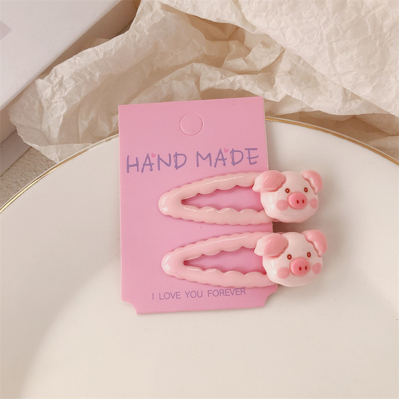 Cute cerdo pequeño cerdo intestino delgado cuerda de cabeza dulce niña dibujos animados cabello anillo cuerda de cabello tira de goma de alta elasticidad duradera