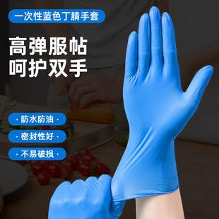 Value-For-Money Disposable Nitrile Gloves 100 Pieces Food-Grade Catering Industry Labor Protection Nitrile Rubber Clean