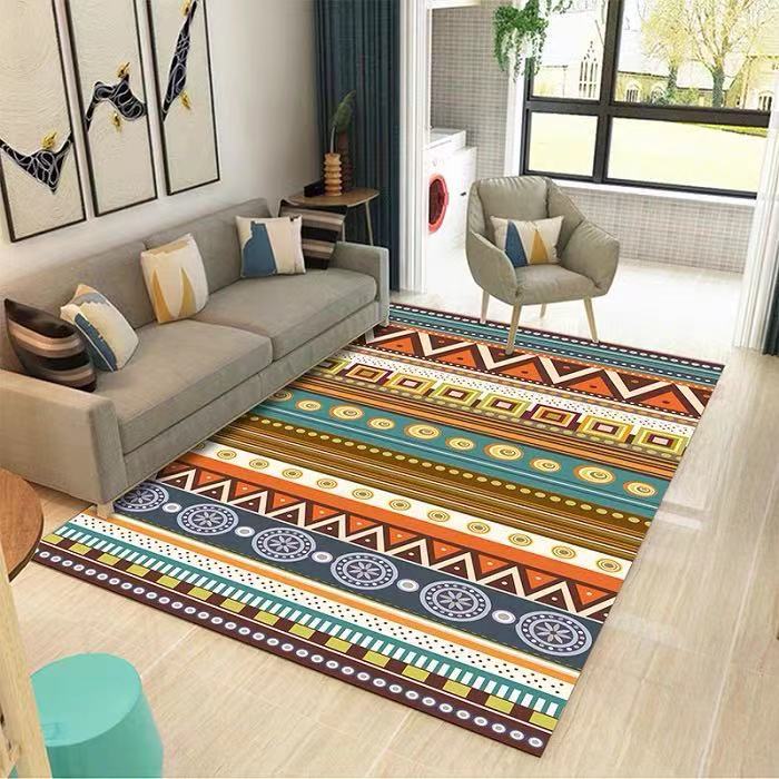 Alfombra para sala de estar de estilo bohemio, alfombra para mesa de centro, alfombra para dormitorio, alfombra para la entrada, se puede enviar en nombre de terceros. image 13