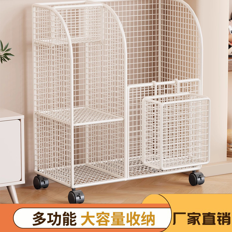 瑜伽垫收纳筐家用大容量带轮运动体育器材健身器材羽毛球拍收纳架|undefined