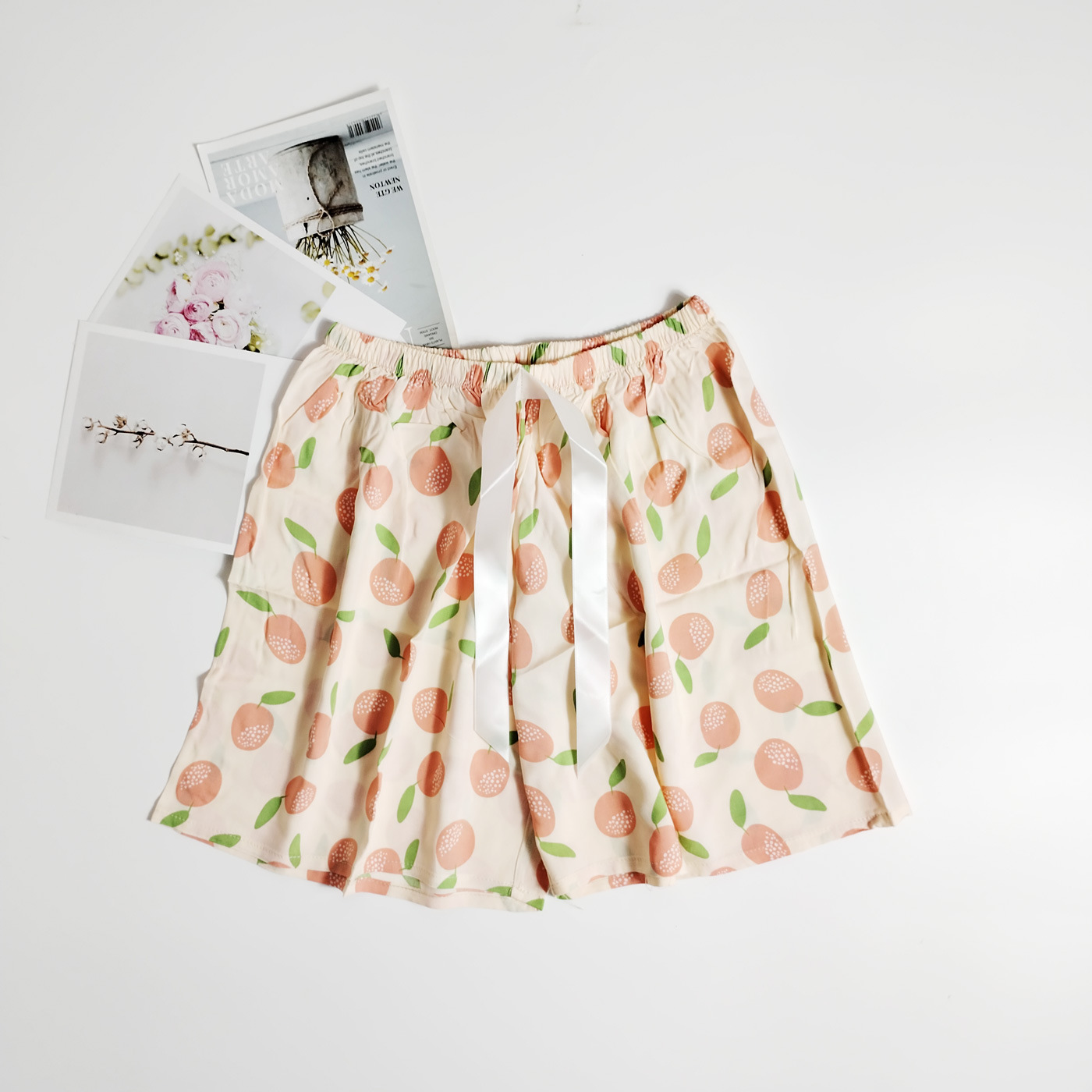 45 pantalones cortos de seda de algodón de verano delgados pijamas transpirables de algodón sintético ultra corto ropa de casa de gran tamaño de playa para mujeres