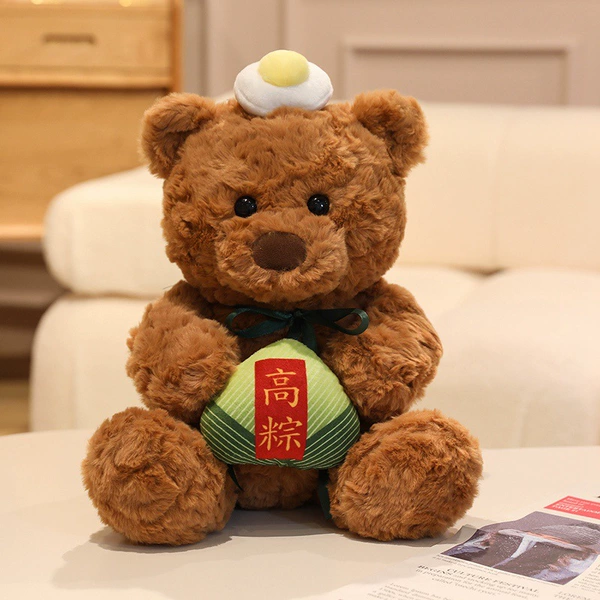 Brown-mouthed Dragon Boat Festival bear and a sorghum rice dumpling