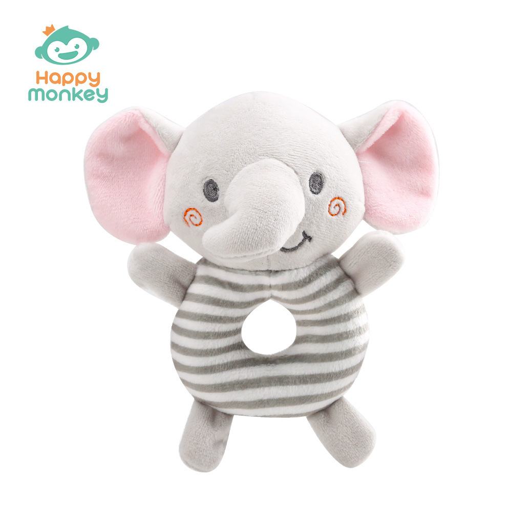 Sonajero de mano redondo para bebés Happymonkey, sonajero de mano para bebés de 0 años, juguete relajante