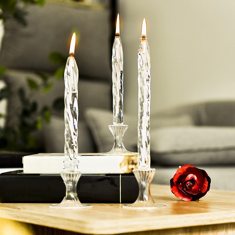 FUENTE directo de fábrica creativa de cristal transparente candelabro de cristal lámpara de aceite Europea creativa decoración del hogar